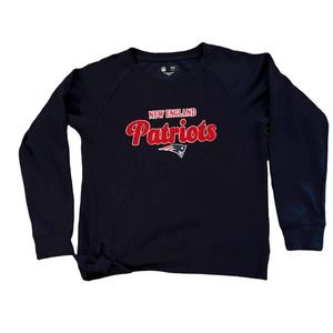 NFL Team Apparel New England Patriots Blue Logo Sweatshirt Girls Size XL (14-16)